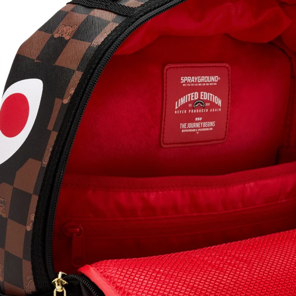 Sprayground Peeking Character Check backpack